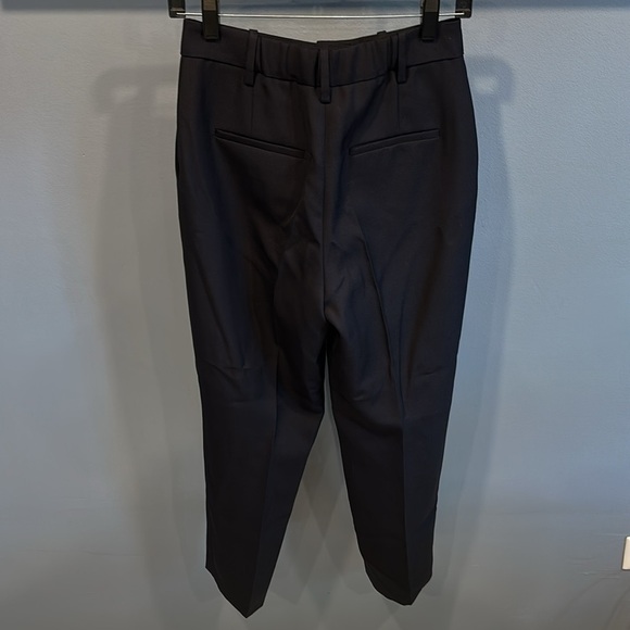 The Fold Navy Clever Crepe Tavira Slim-Leg Trousers 2 Wool - Picture 4 of 7